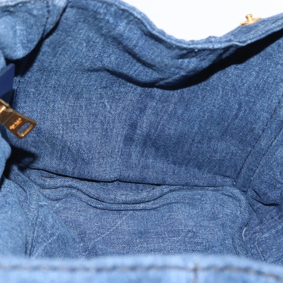 Prada Canapa Convertible Tote Denim Blue Denim_Jeans Bag