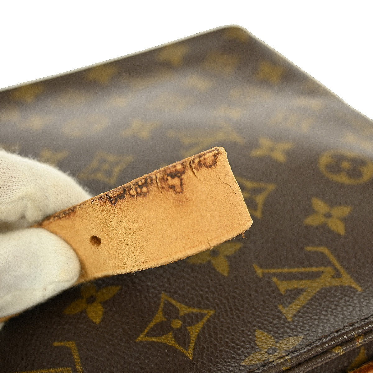 Louis Vuitton Cartouchiere Handbag Monogram Canvas Brown Canvas Shoulder Bag