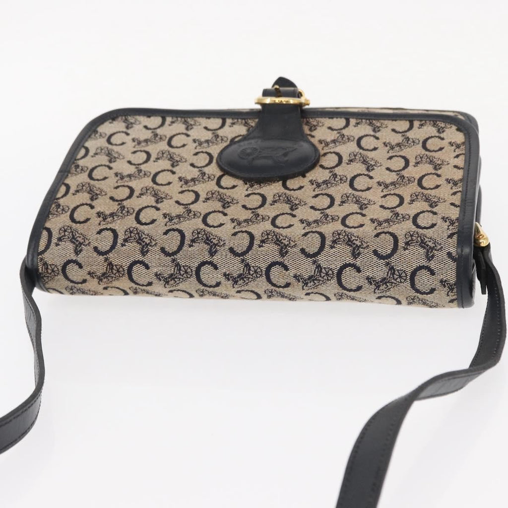 Celine C Sulky Shoulder Bag Canvas Navy Canvas Shoulder Bag Bag