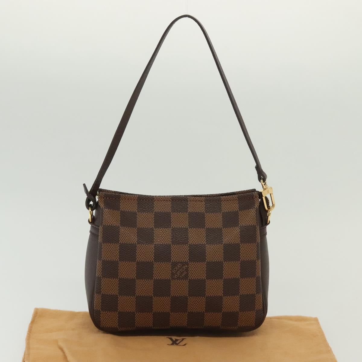 Louis Vuitton Trousse Make Up Bag Damier Canvas Brown Canvas Shoulder Bag