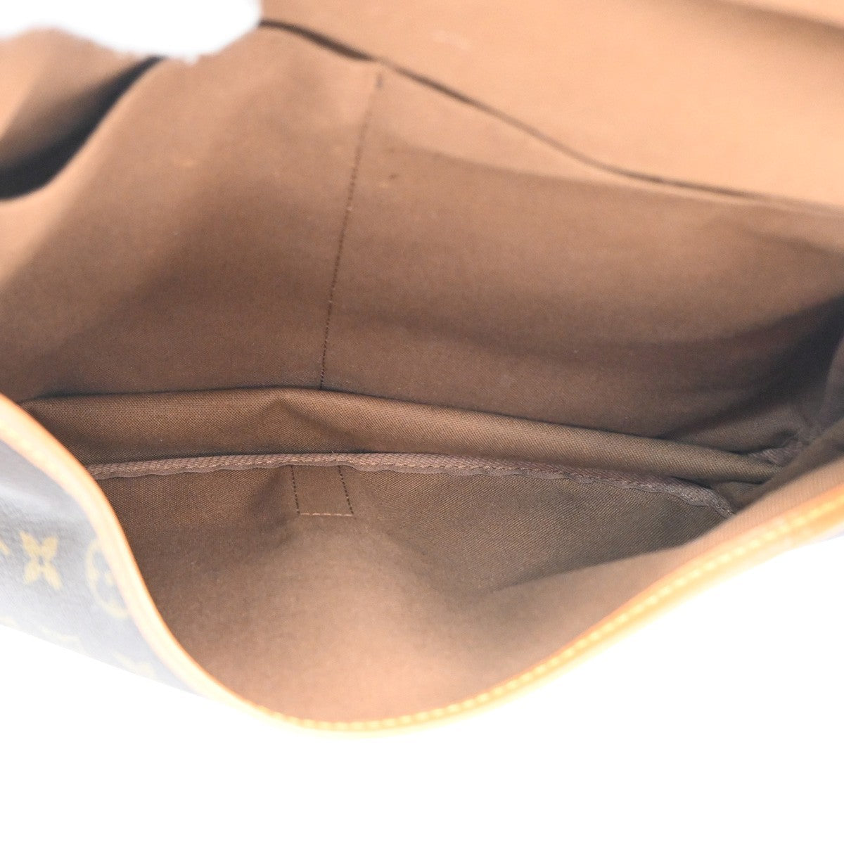 Louis Vuitton Saumur Handbag Monogram Canvas Brown Canvas Shoulder Bag