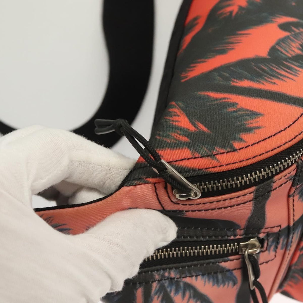 Saint Laurent Front Pocket Waist Bag Printed Nylon Pink Nylon Shoulder Bag Bag (Pre-Owned)