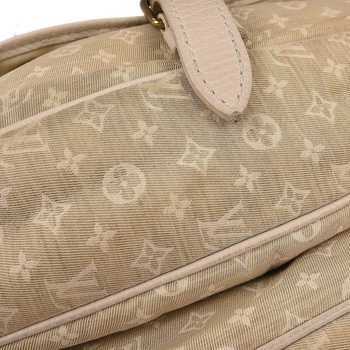 Louis Vuitton Saumur Handbag Mini Lin White Canvas Shoulder Bag