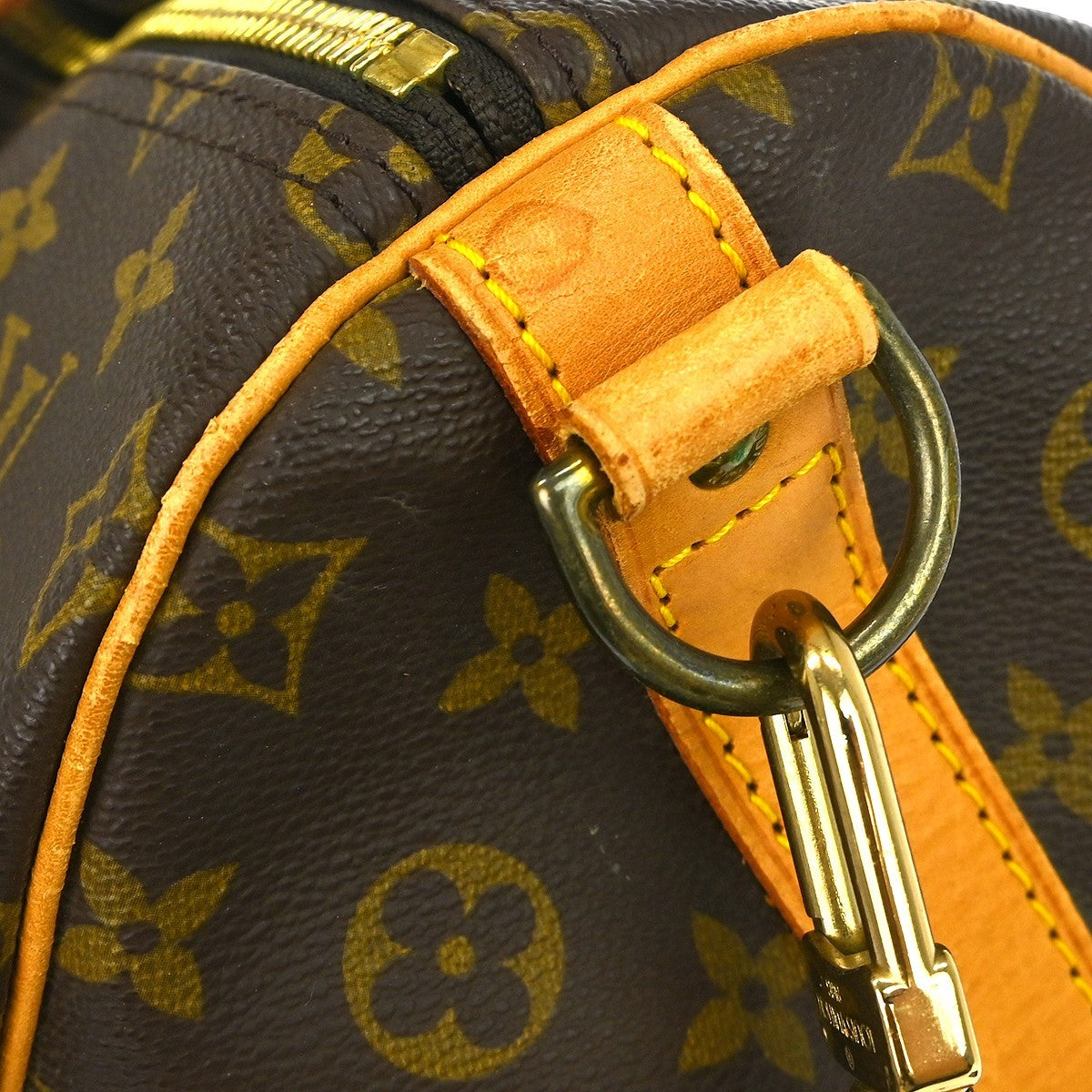 Louis Vuitton Keepall Bandouliere Bag Monogram Canvas Brown Canvas Travel Bag
