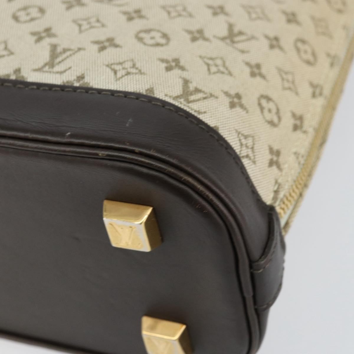 Louis Vuitton Alma Handbag Mini Lin Monogram Khaki Canvas Handbag