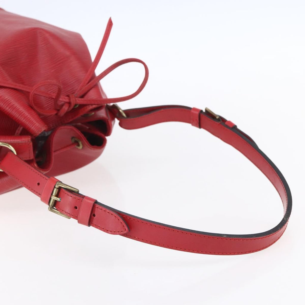 Louis Vuitton Noe Shoulder Bag Leather Red Leather Shoulder Bag