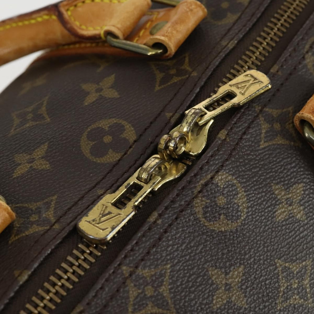 Louis Vuitton Keepall Bandouliere Bag Monogram Canvas Brown Canvas Travel Bag