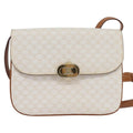 Celine Macadam Shoulder Bag Pvc Leather White Canvas Bag