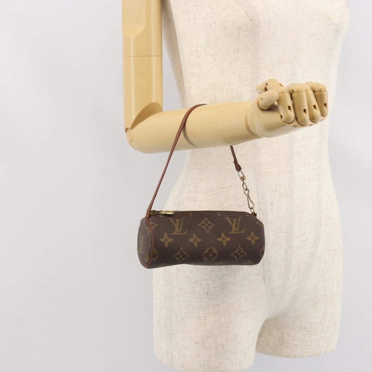 Louis Vuitton Papillon Pochette Monogram Canvas Brown Canvas Clutche & Pouche Bag