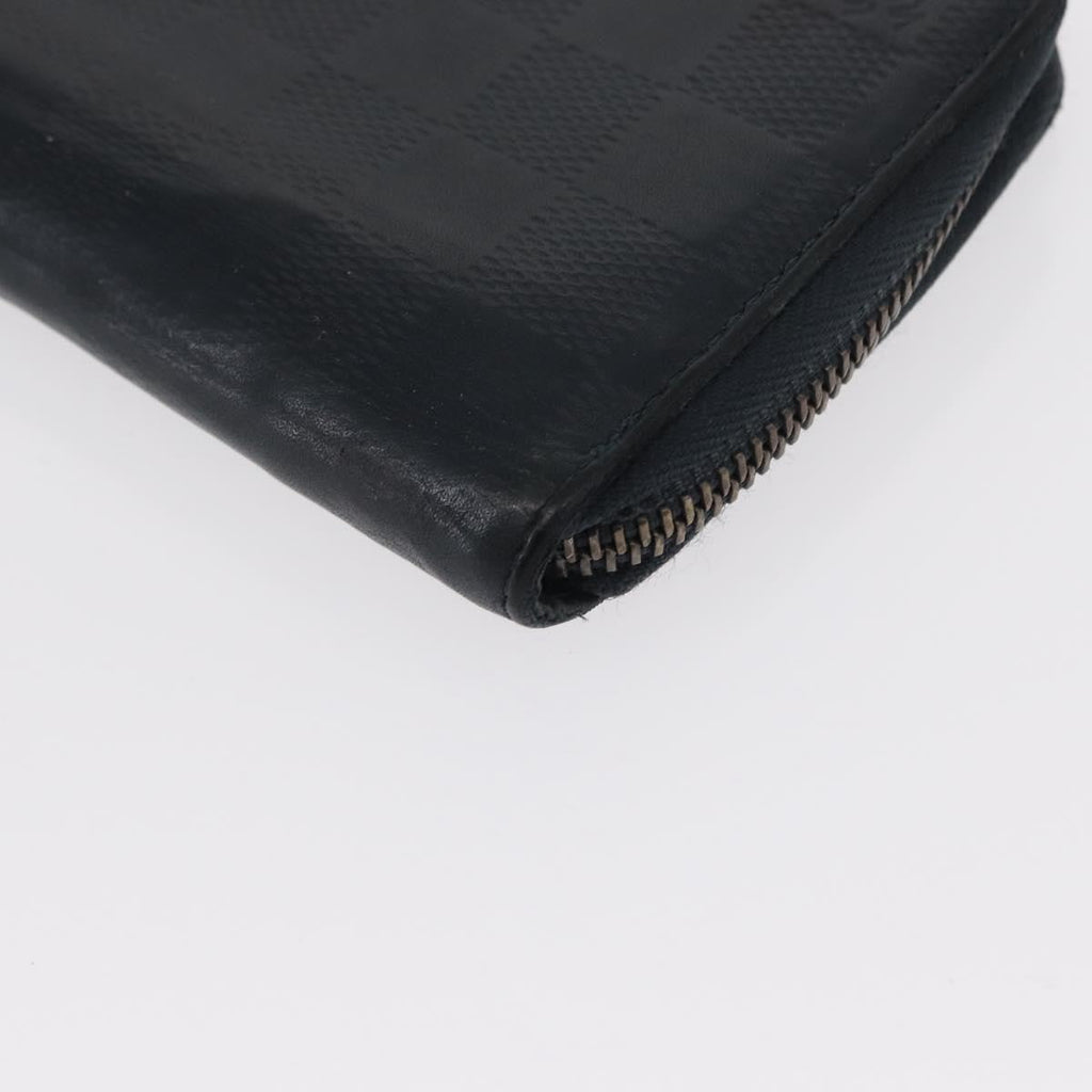 Louis Vuitton Zippy Wallet Vertical Damier Infini Leather Navy Leather Wallets Accessory