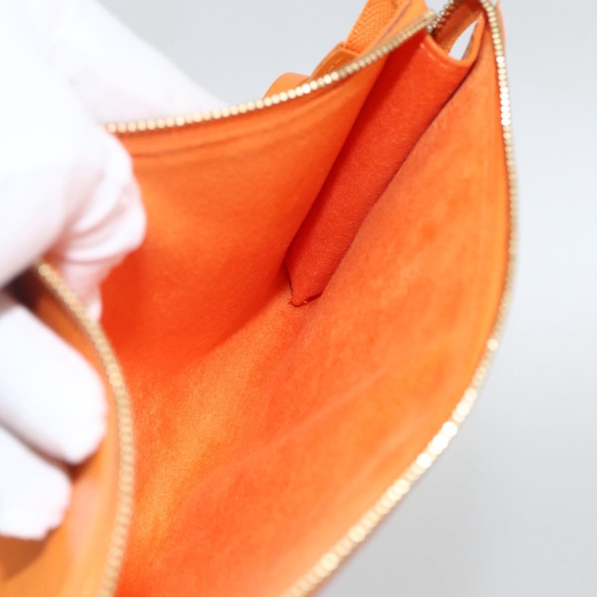 Louis Vuitton Pochette Accessoires Epi Leather Orange Leather Clutche & Pouche Bag