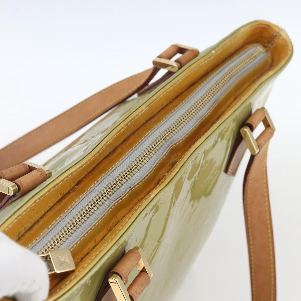 Louis Vuitton Houston Handbag Monogram Vernis Green Patent_Leather Tote Bag
