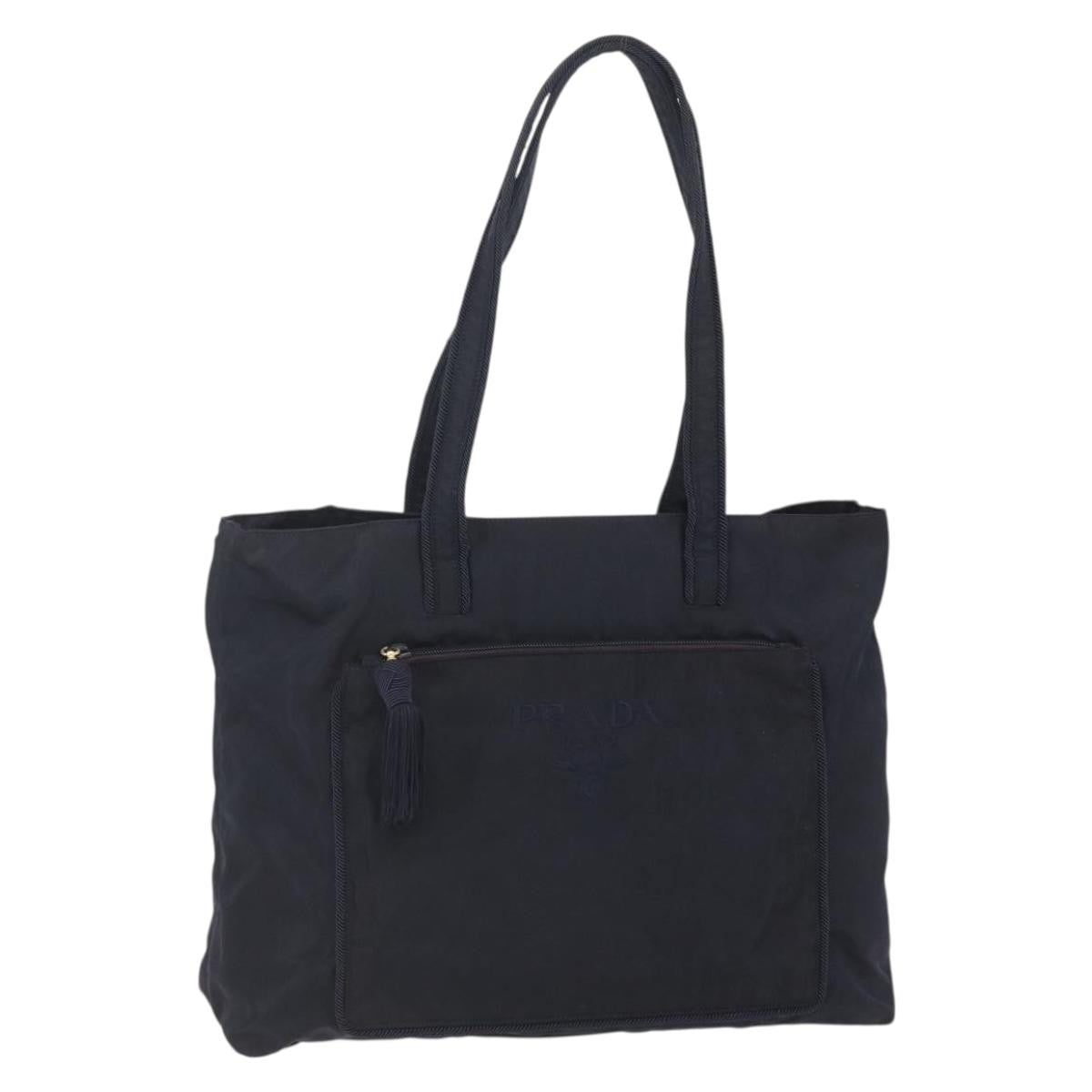 Prada Front Pocket Zip Tote Tessuto Black Nylon Tote Bag Bag
