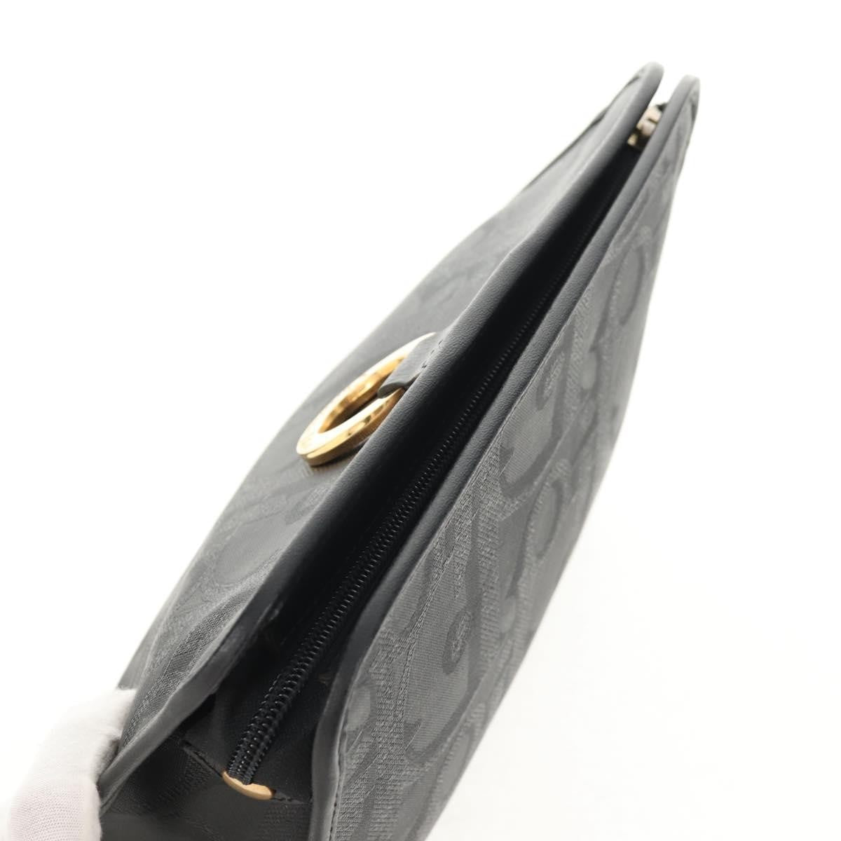 Christian Dior Vintage Trotter Pouch Diorissimo Canvas Black Pvc Clutche & Pouche Bag (Pre-Owned)