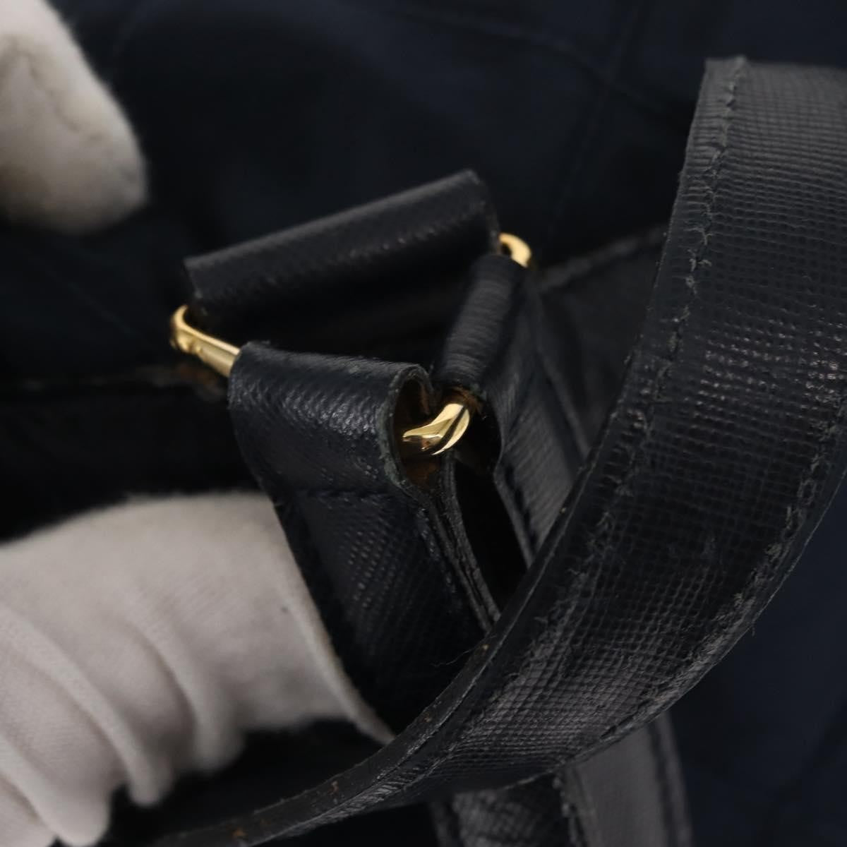 Prada Buckle Backpack Quilted Tessuto Navy Nylon Backpack Bag