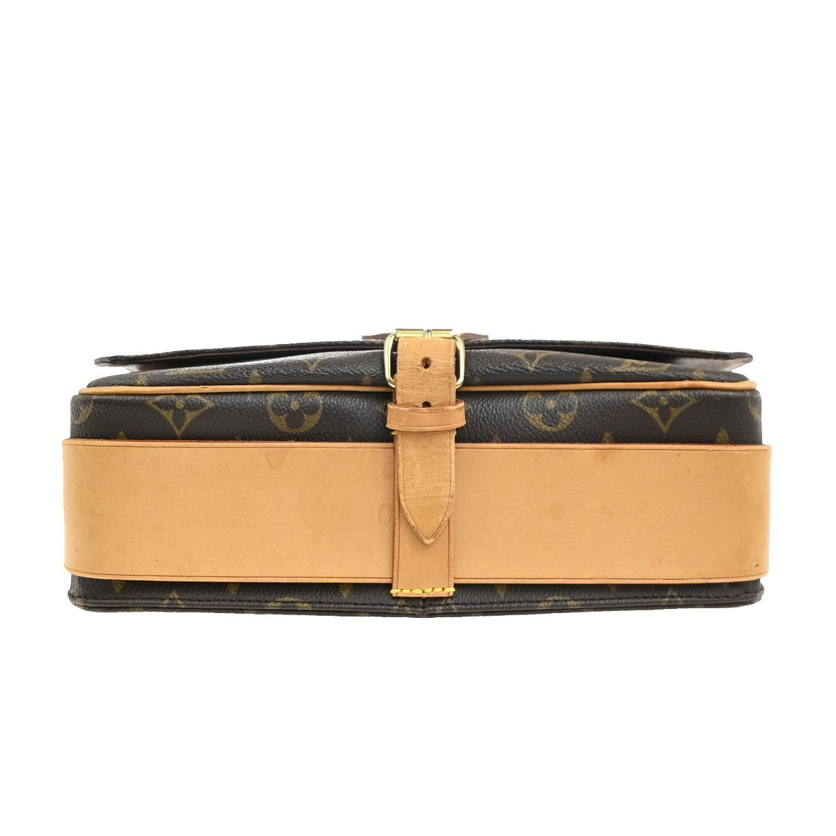 Louis Vuitton Cartouchiere Handbag Monogram Canvas Brown Canvas Shoulder Bag