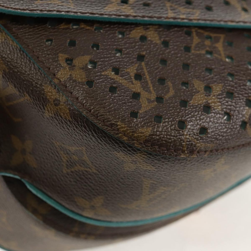 Louis Vuitton Flore Saumur Handbag Perforated Monogram Canvas Brown Canvas Shoulder Bag