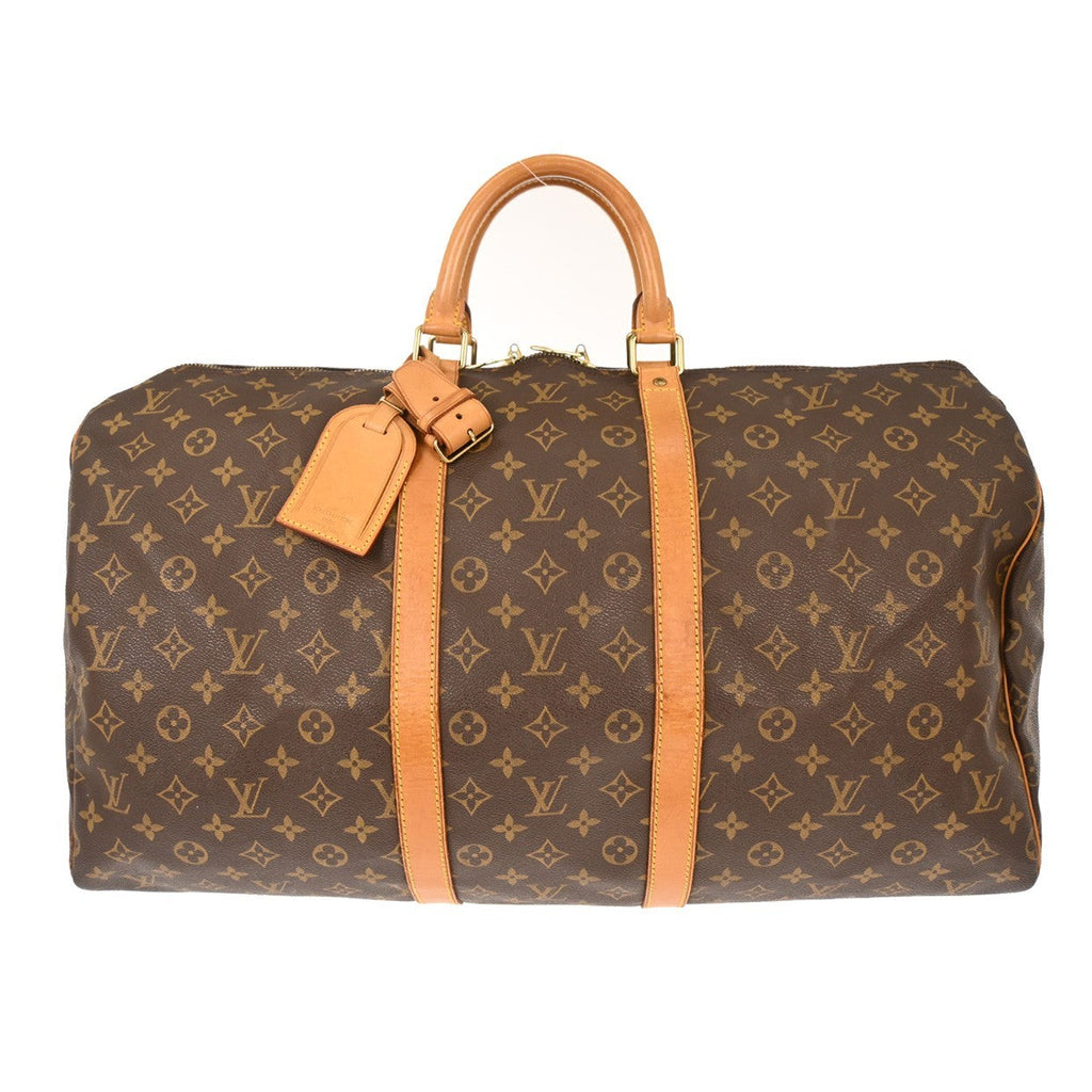 Louis Vuitton Keepall Bag Monogram Canvas Brown Canvas Travel Bag