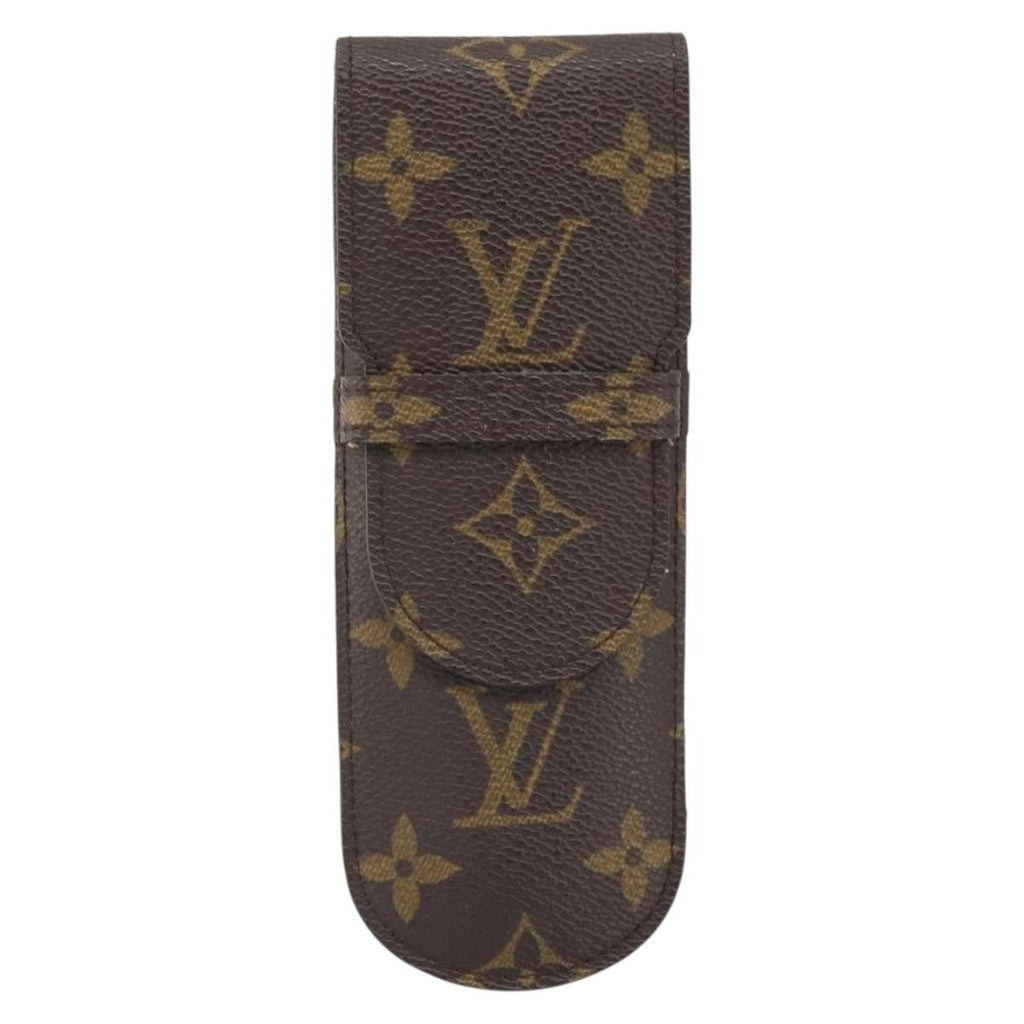 Louis Vuitton Etui À Stylo Canvas Brown Canvas Clutche & Pouche Bag