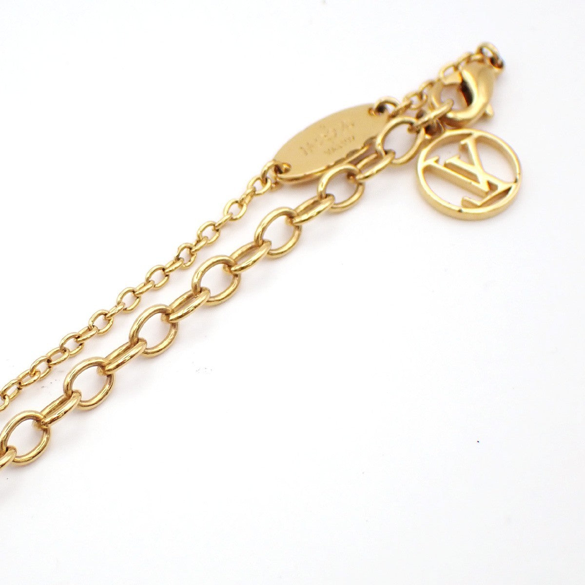 Louis Vuitton Essential V Necklace Metal Gold Gold_Plated Necklace Jewelry