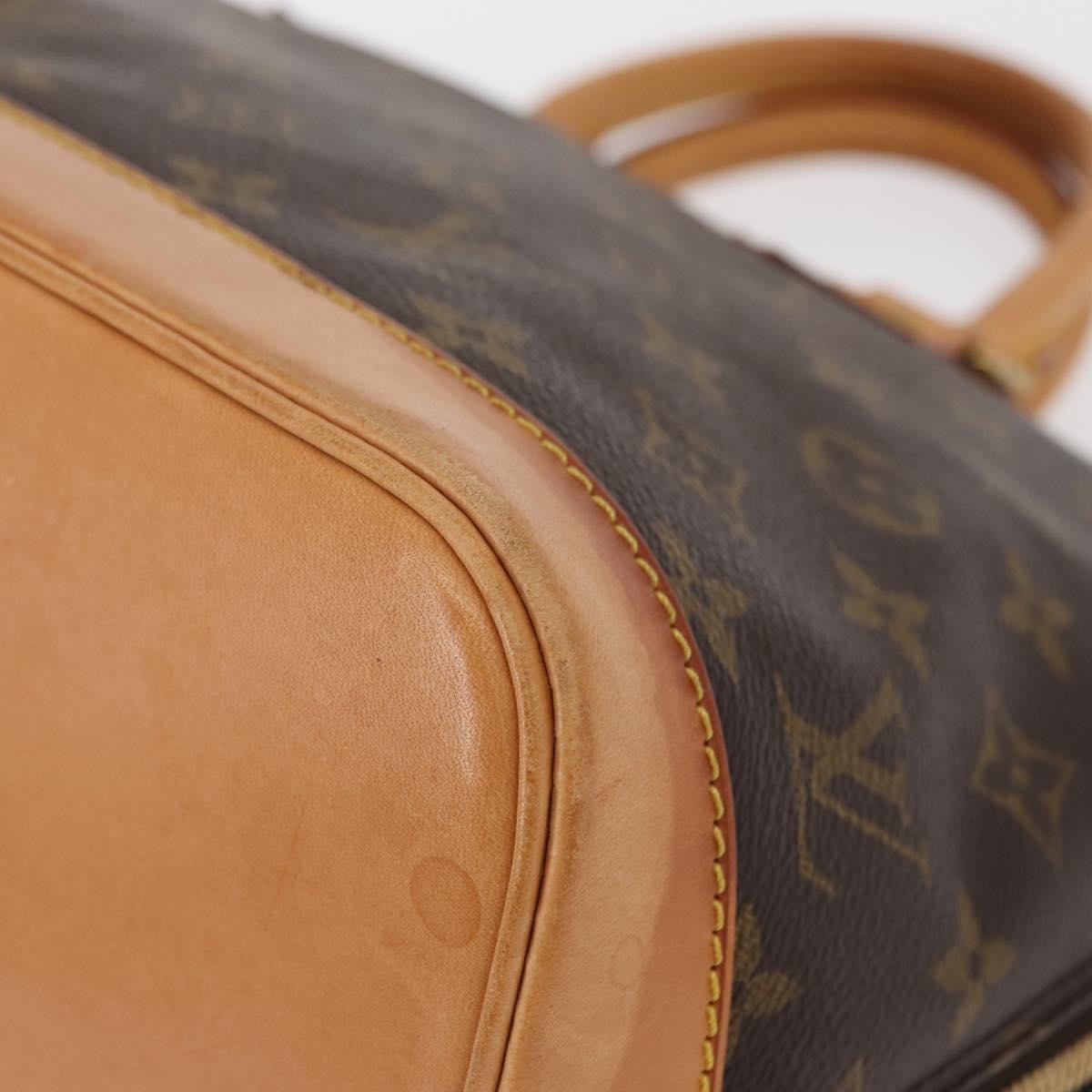 Louis Vuitton Alma Handbag Monogram Canvas Brown Canvas Handbag