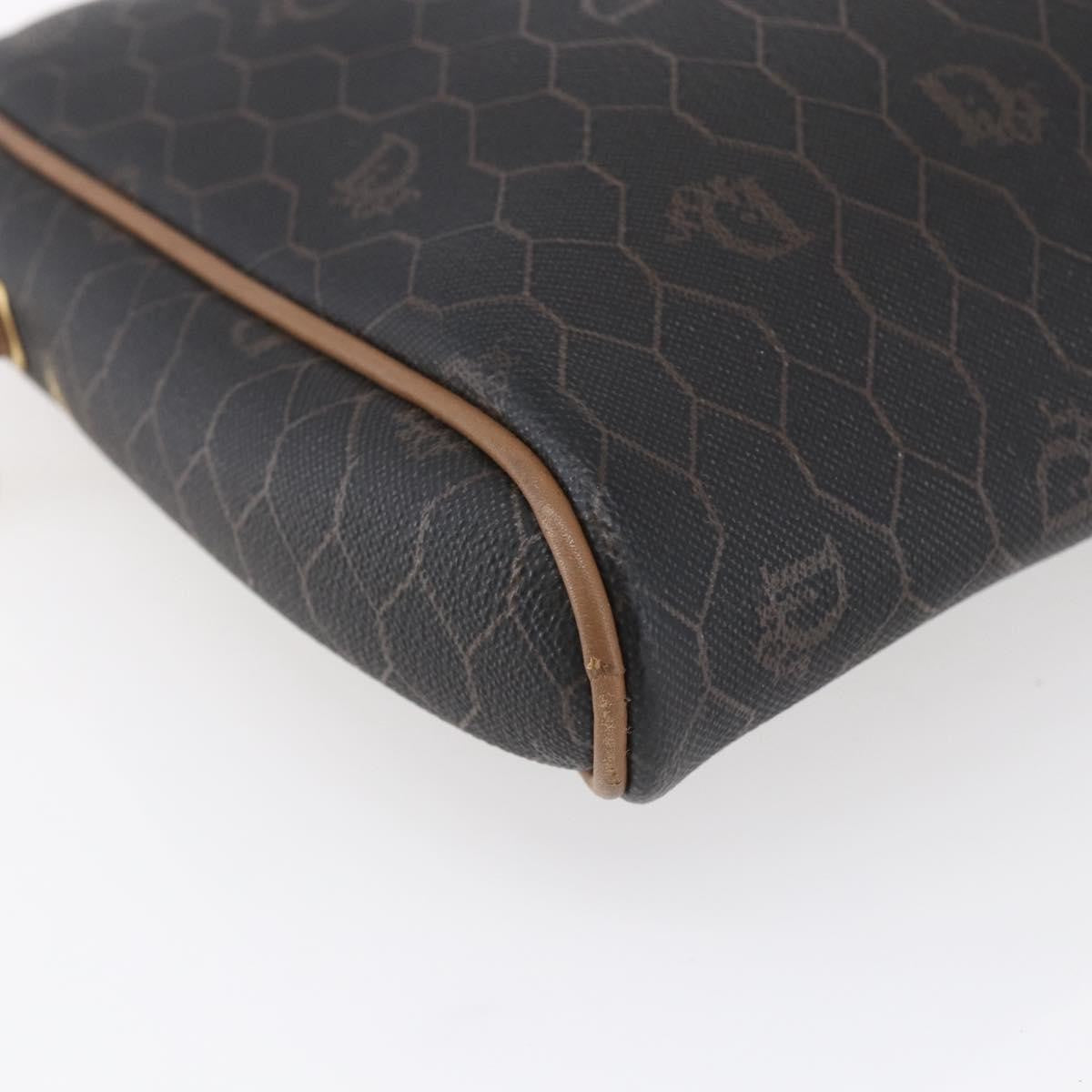 Christian Dior Vintage Honeycomb Shoulder Bag Canvas Black Canvas Shoulder Bag Bag (Pre-Owned)