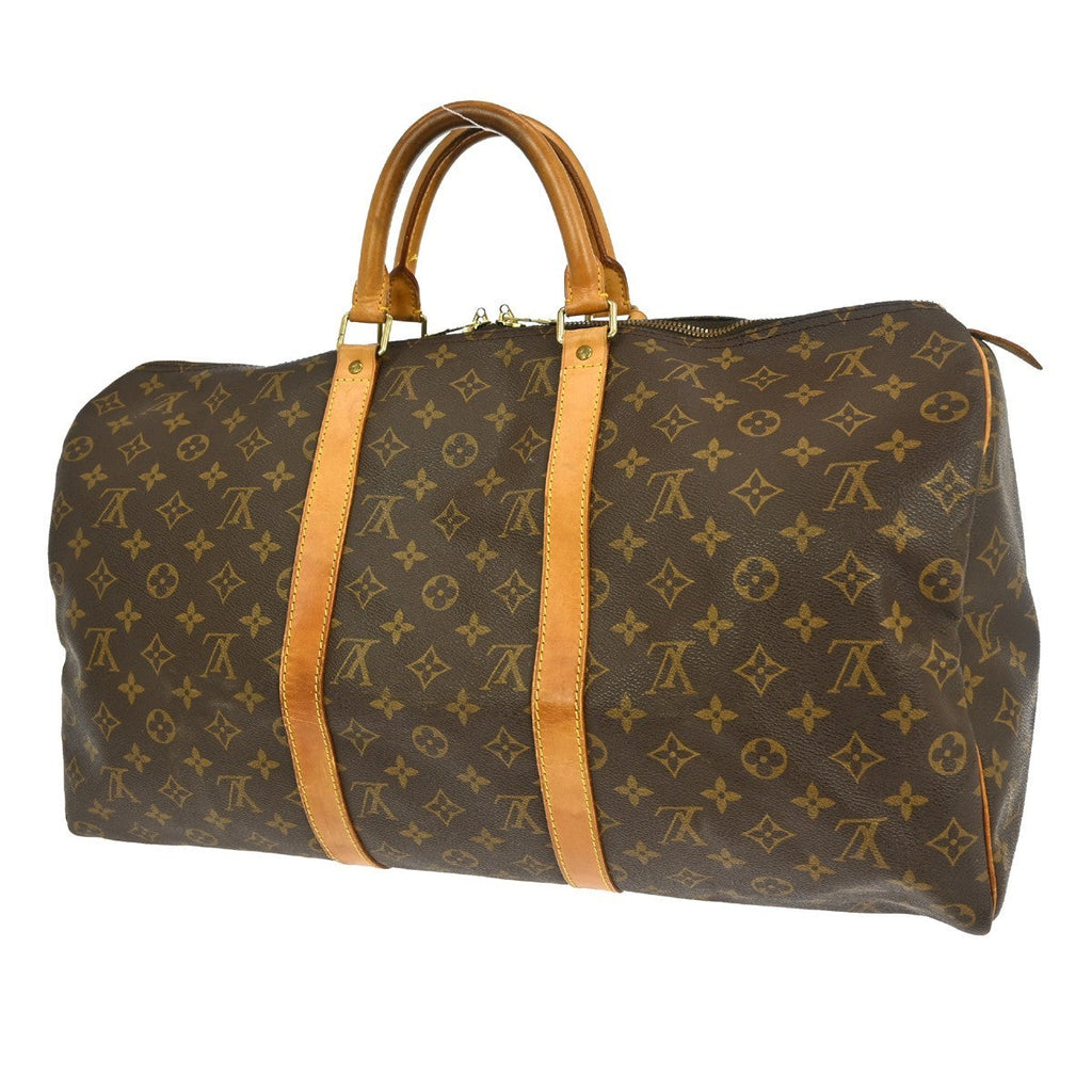 Louis Vuitton Keepall Bag Monogram Canvas Brown Canvas Travel Bag