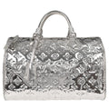 Louis Vuitton Speedy Handbag Monogram Miroir Pvc Silver Patent_Leather Handbag