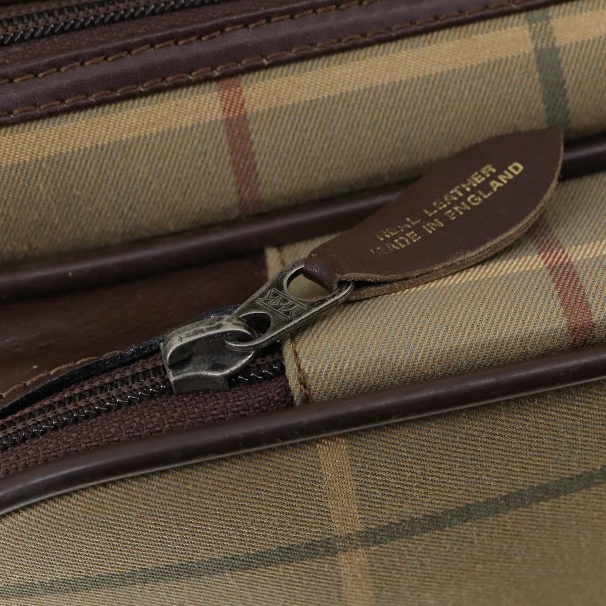 Burberry Nova Check Boston Bag Canvas Beige Canvas Travel Bag
