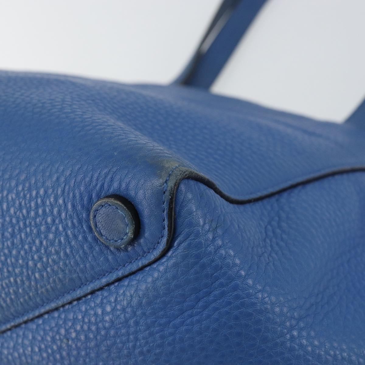 Prada Tote Vitello Daino Vitello Daino Blue Leather Tote Bag Bag