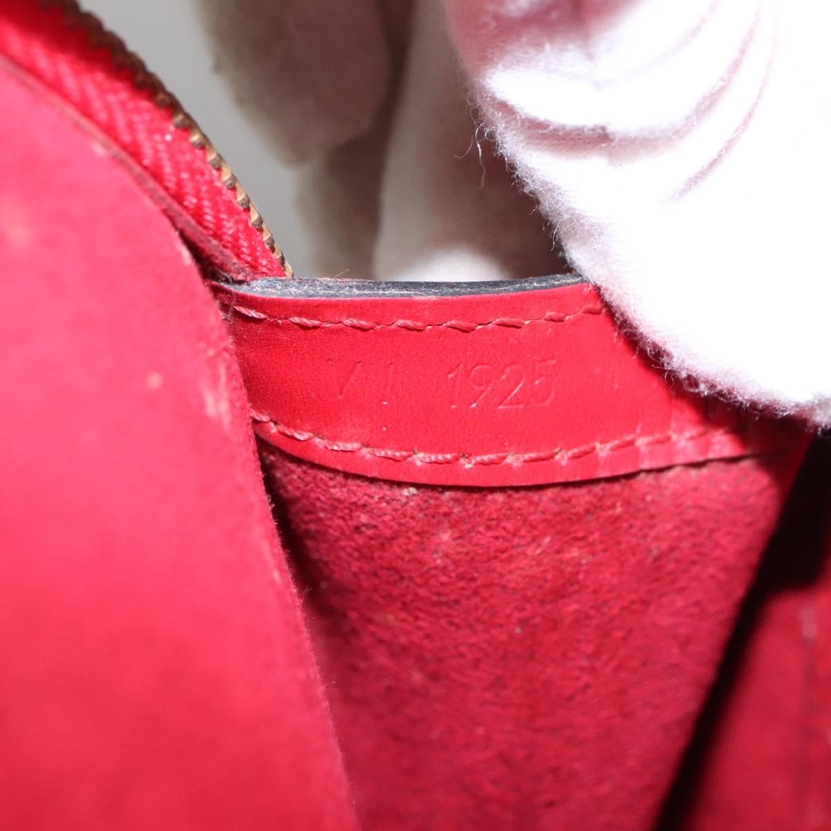 Louis Vuitton Lussac Handbag Epi Leather Red Leather Shoulder Bag