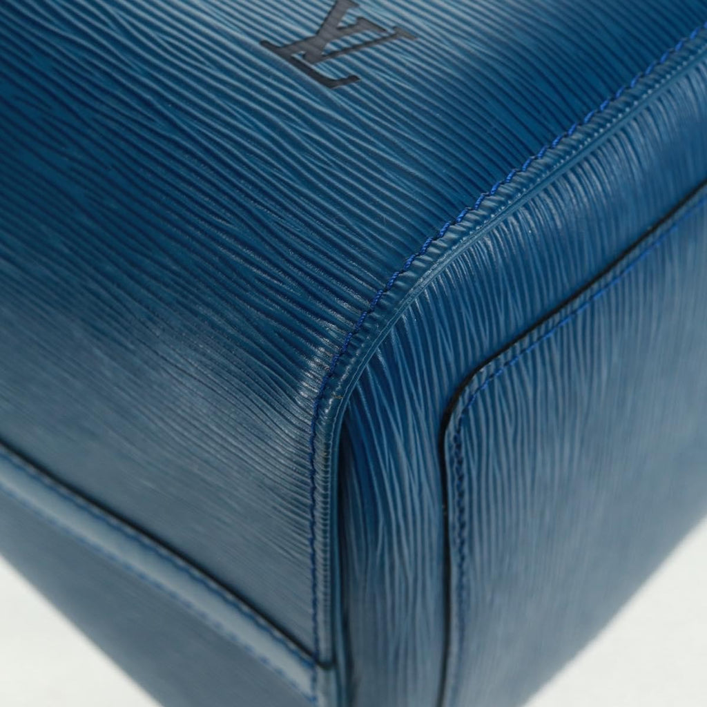 Louis Vuitton Keepall Bag Epi Leather Blue Leather Travel Bag