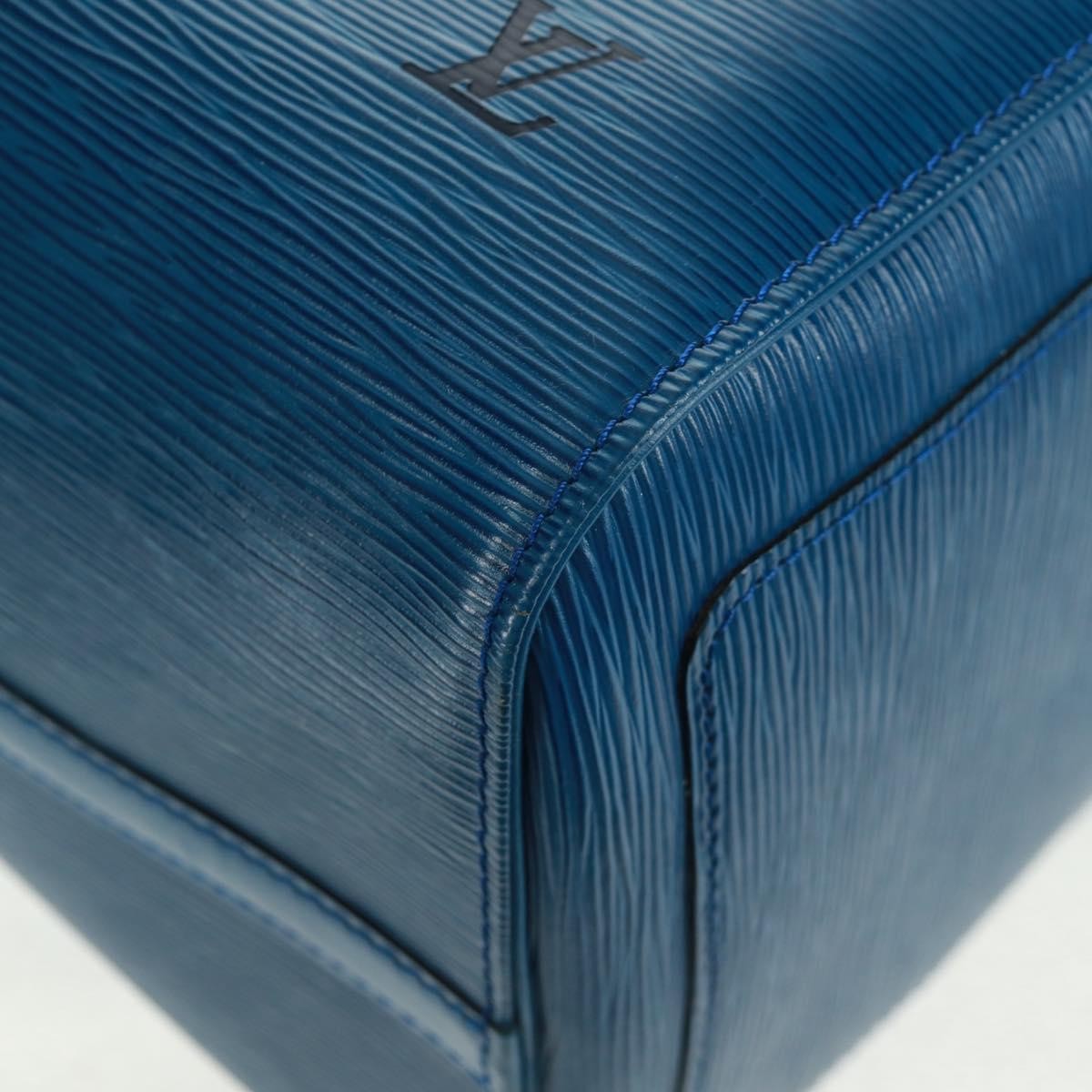 Louis Vuitton Keepall Bag Epi Leather Blue Leather Travel Bag
