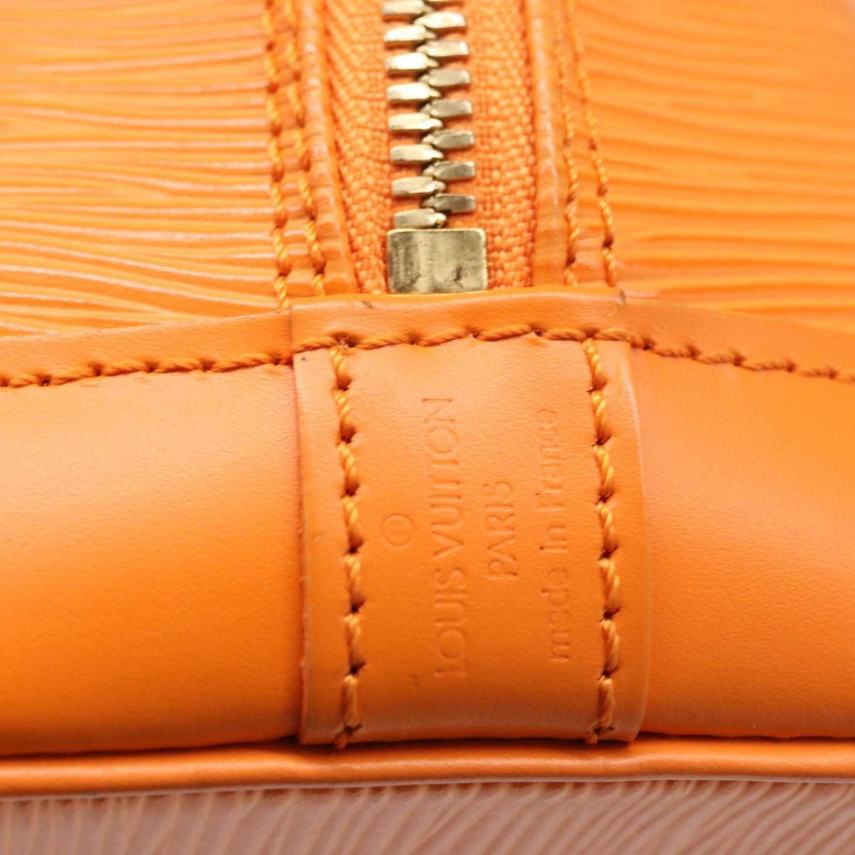 Louis Vuitton Alma Handbag Epi Leather Orange Leather Handbag