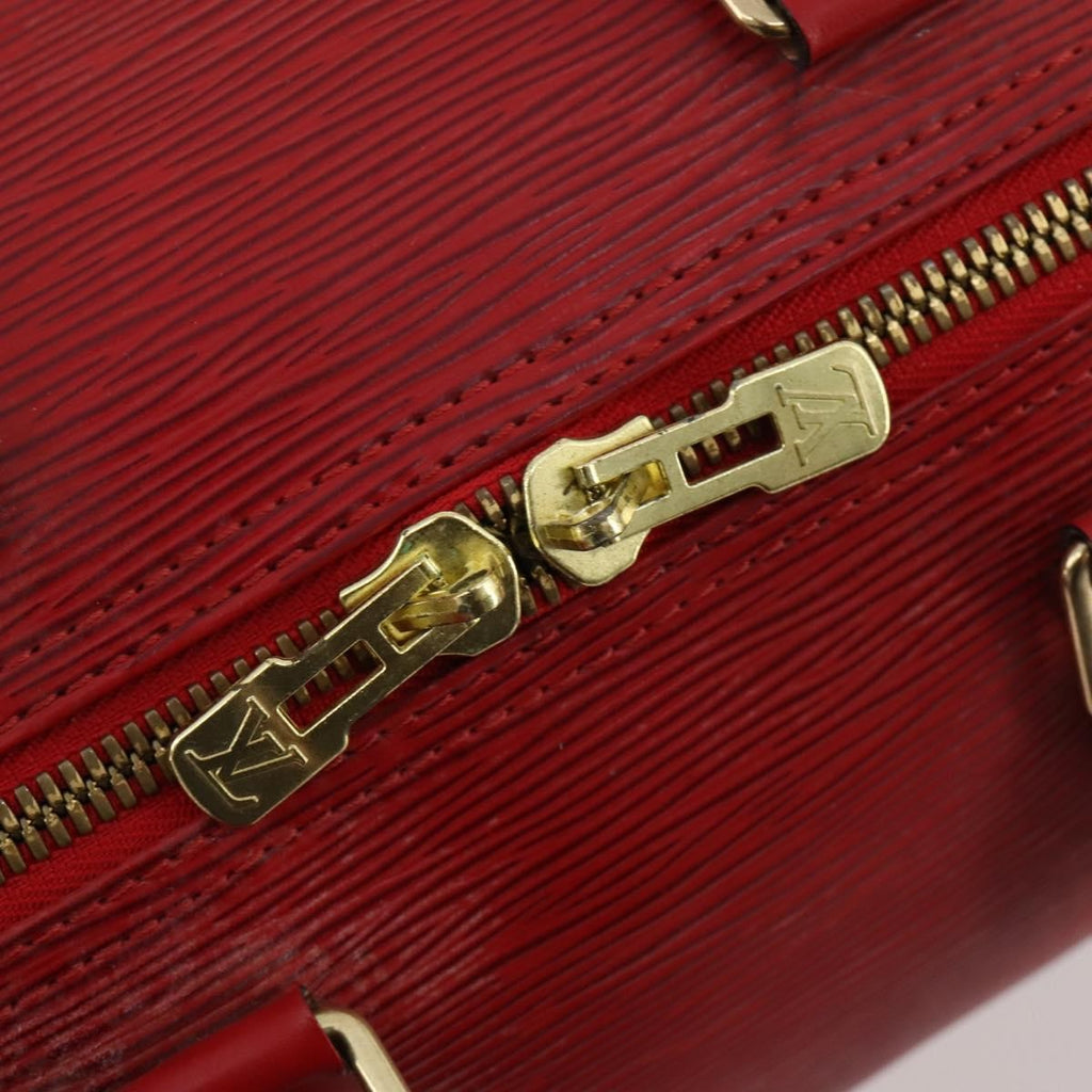 Louis Vuitton Keepall Bag Epi Leather Red Leather Travel Bag