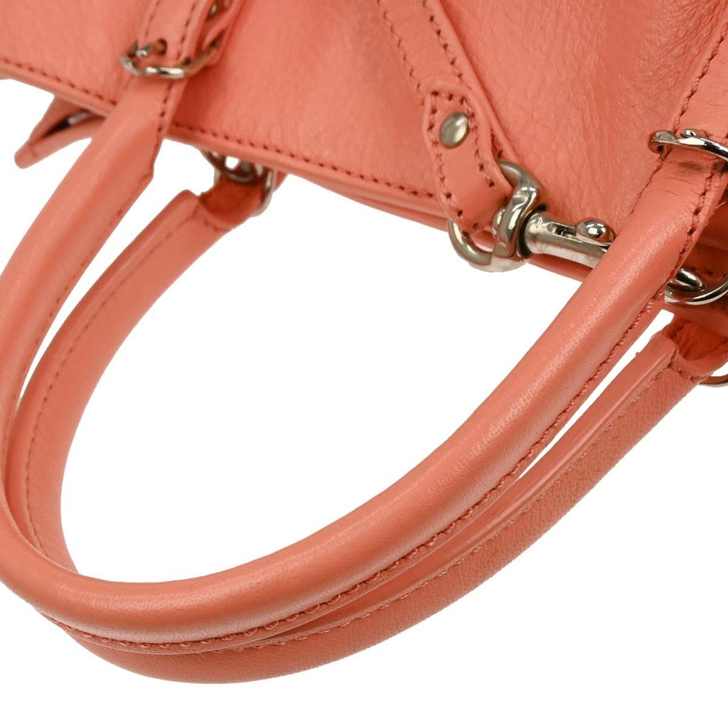Balenciaga Papier A4 Zip Around Classic Studs Bag Leather Pink Leather Tote Bag