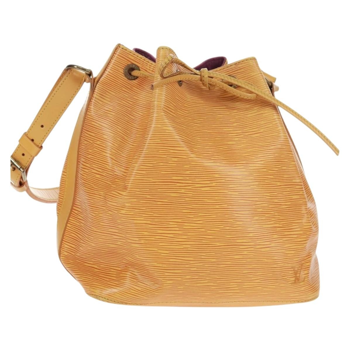 Louis Vuitton Petit Noe Handbag Epi Leather Yellow Leather Shoulder Bag