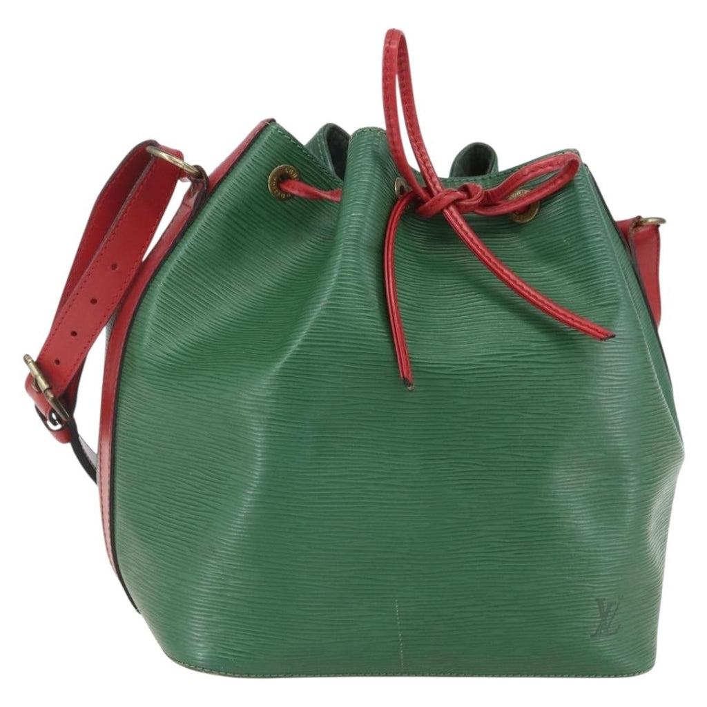 Louis Vuitton Bicolor Petit Noe Handbag Epi Leather Green Leather Shoulder Bag