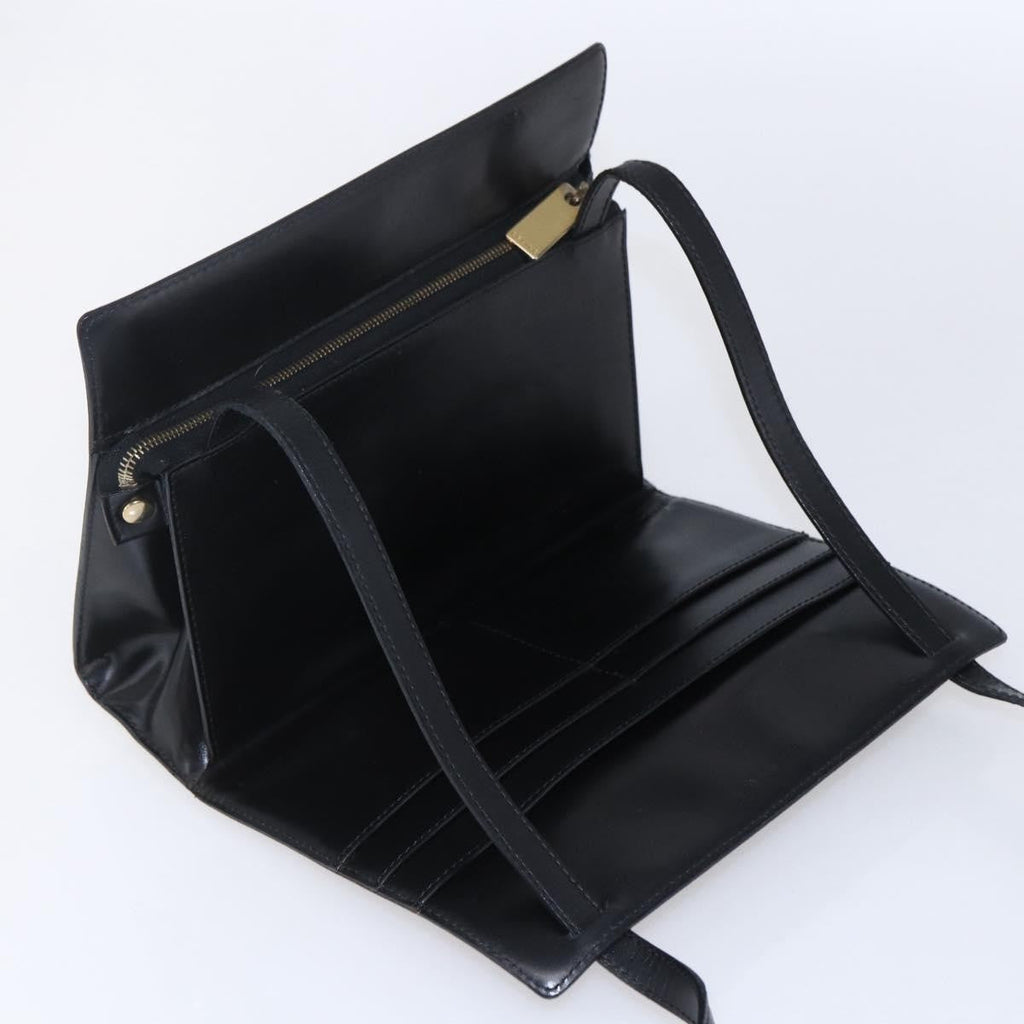 Celine Vintage Macadam Shoulder Bag Canvas Black Canvas Shoulder Bag Bag