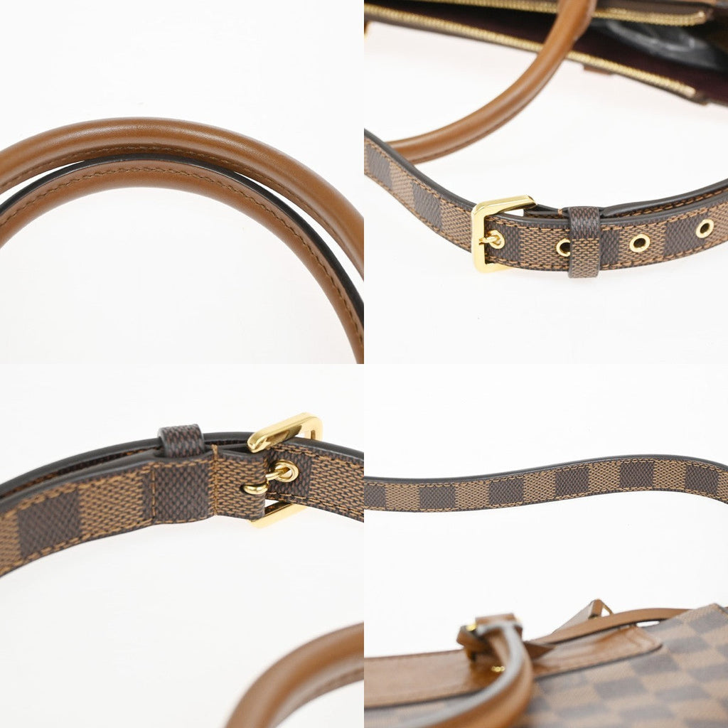 Louis Vuitton Greenwich Bag Damier Brown Leather Handbag