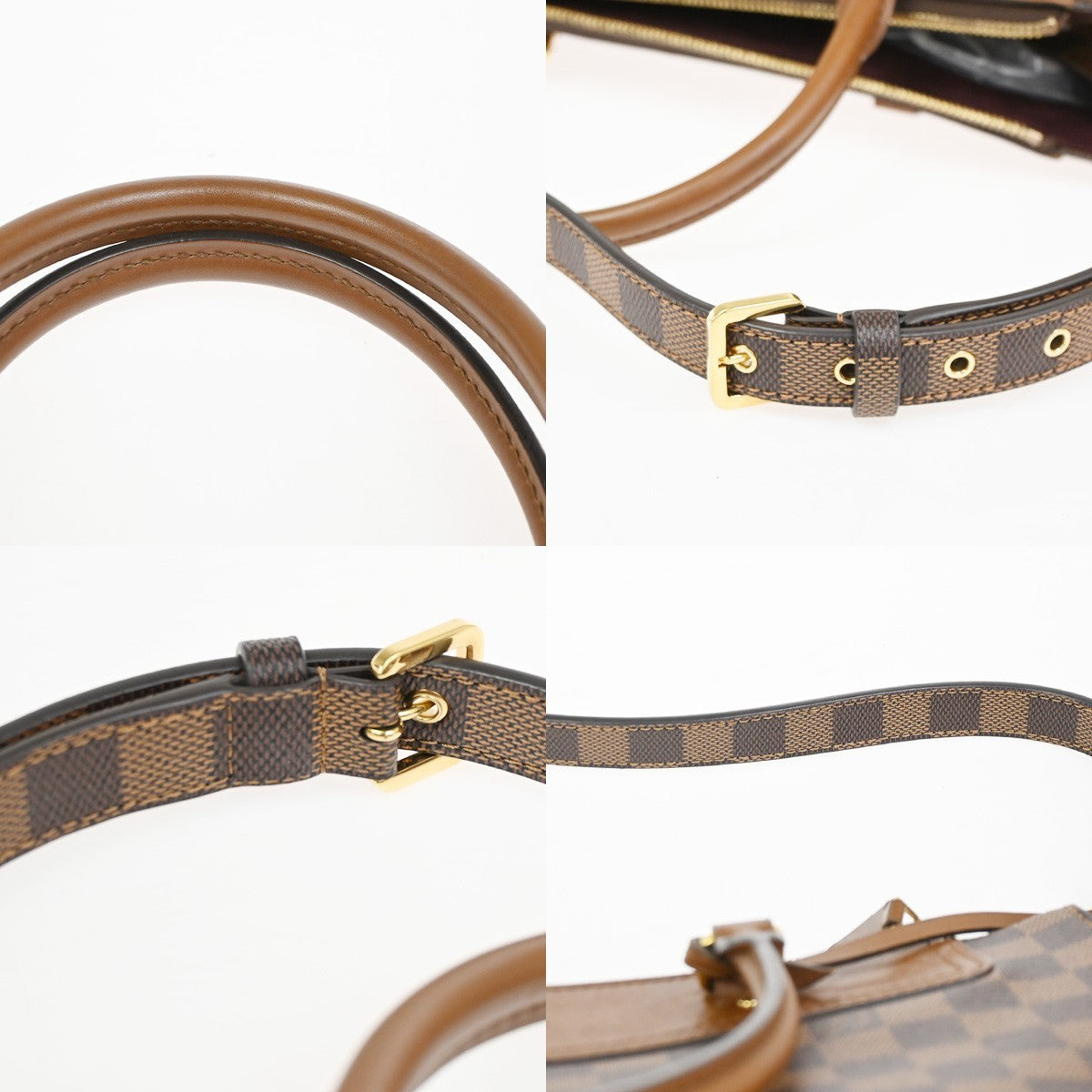 Louis Vuitton Greenwich Bag Damier Brown Leather Handbag