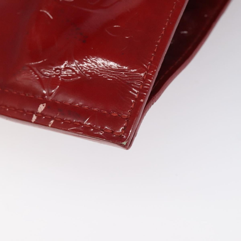 Louis Vuitton Stanton Handbag Monogram Vernis Red Patent_Leather Tote Bag