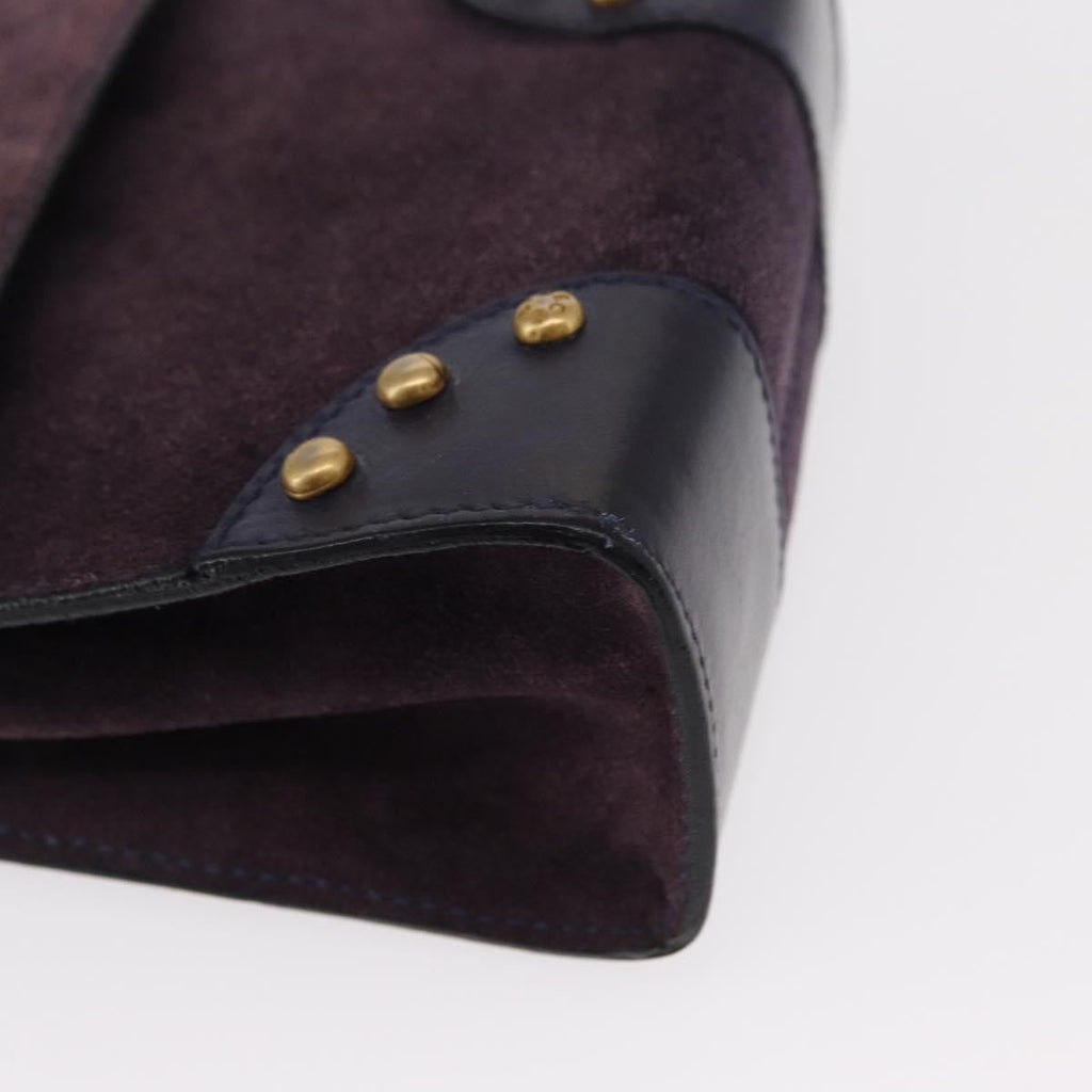 Celine Handbag Suede Purple Suede Handbag