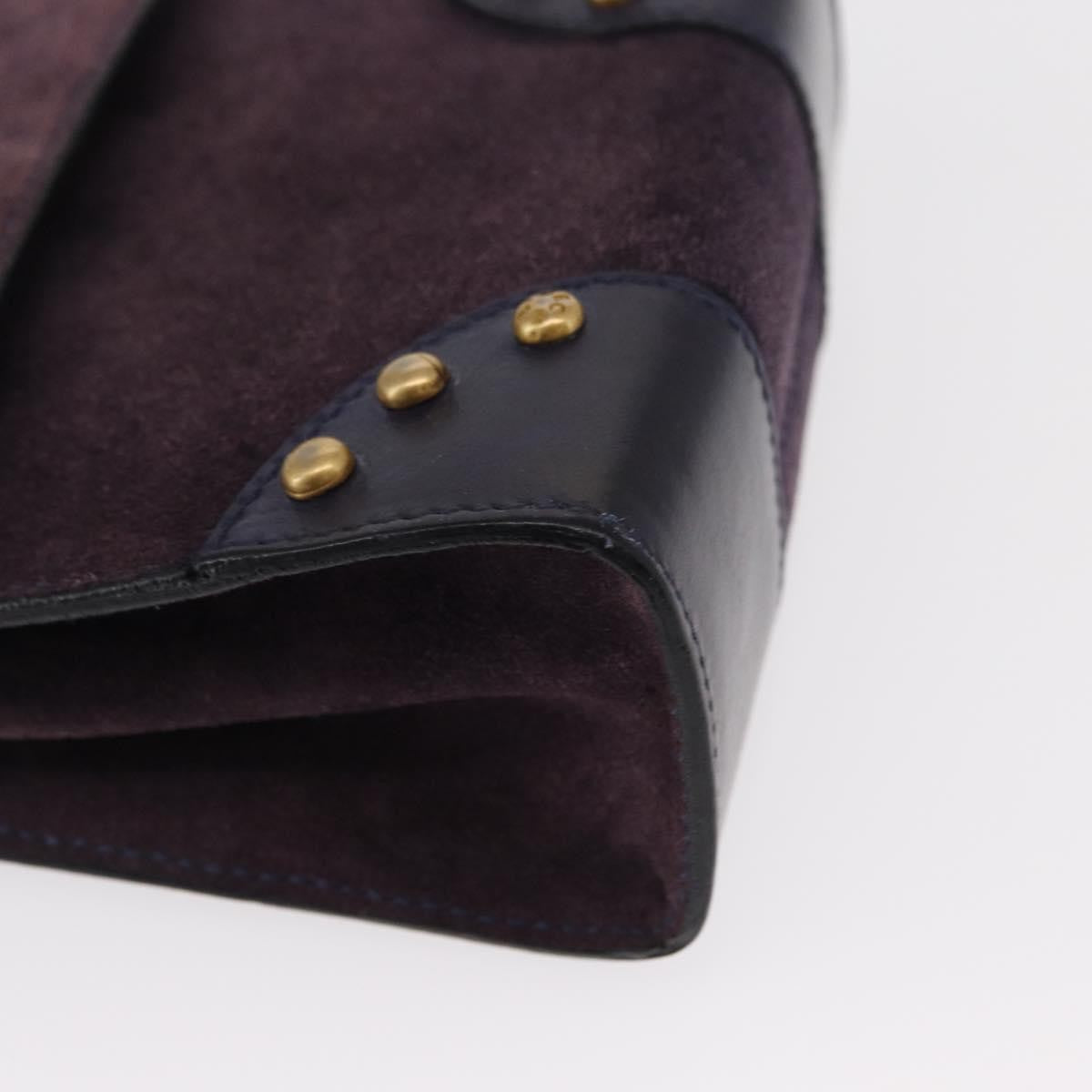 Celine Handbag Suede Purple Suede Handbag