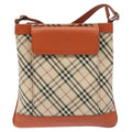 Burberry Nova Check Shoulder Bag Canvas And Leather Beige Canvas Shoulder Bag