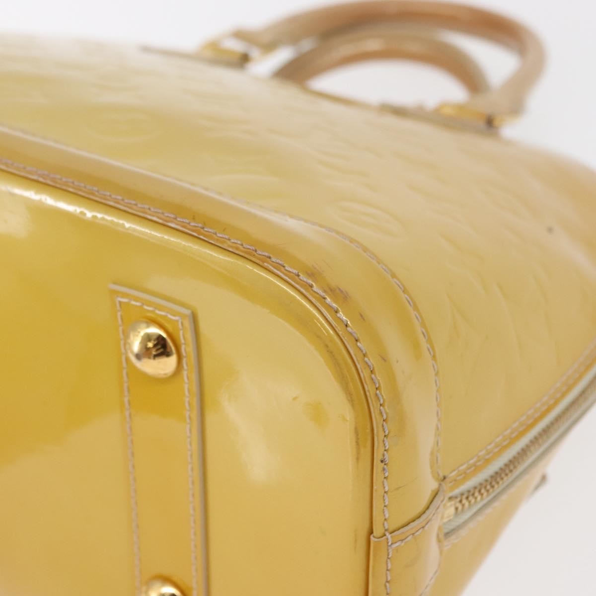 Louis Vuitton Alma Handbag Patent Leather Yellow Patent_Leather Handbag