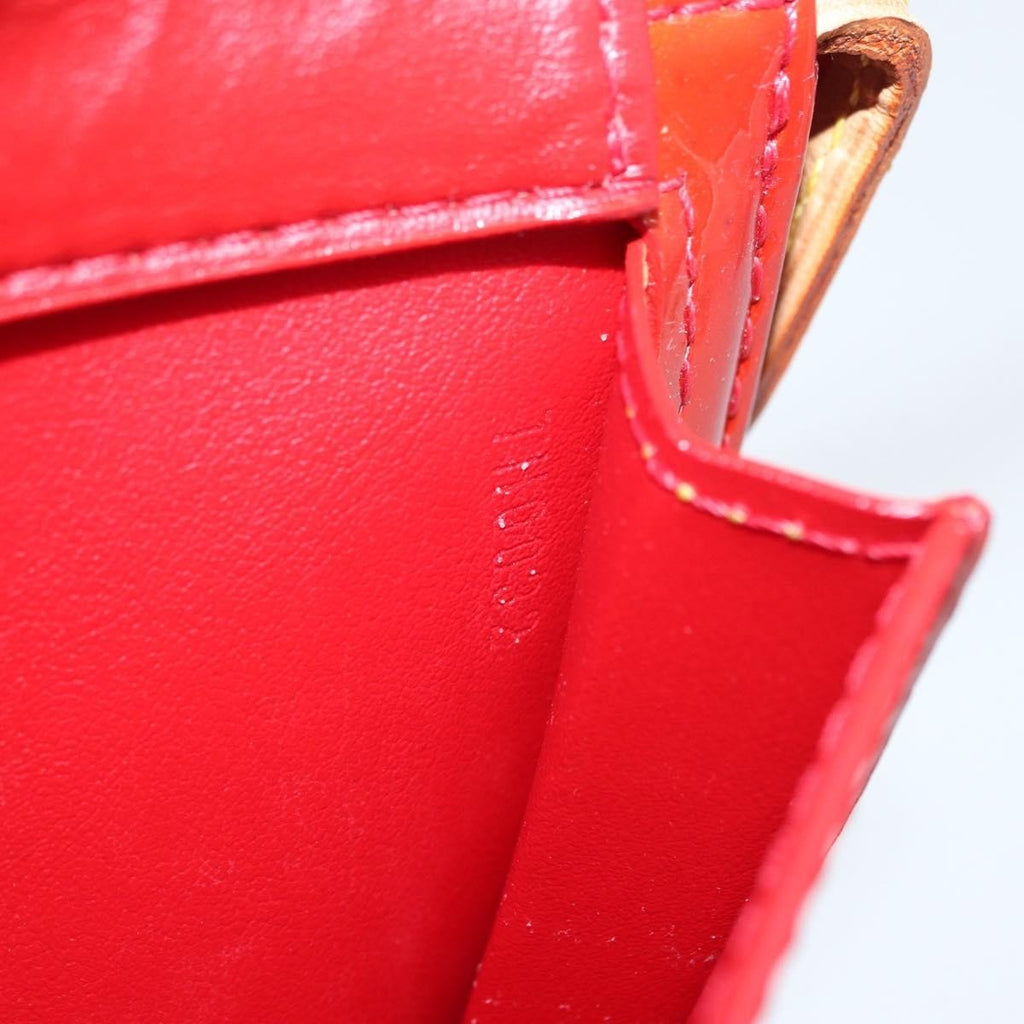 Louis Vuitton Mott Handbag Monogram Vernis Red Patent_Leather Clutche & Pouche Bag