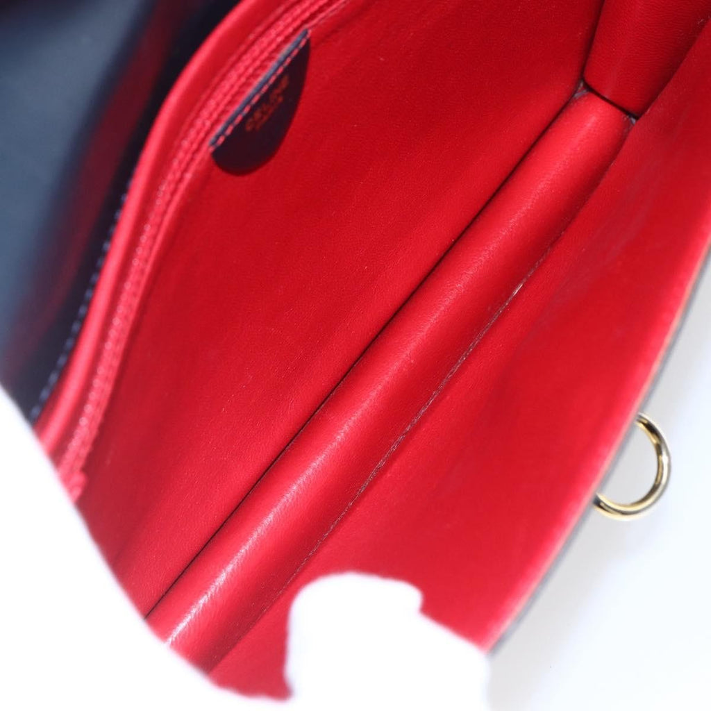 Celine Clutch Bag Leather Navy Leather Clutche & Pouche Bag