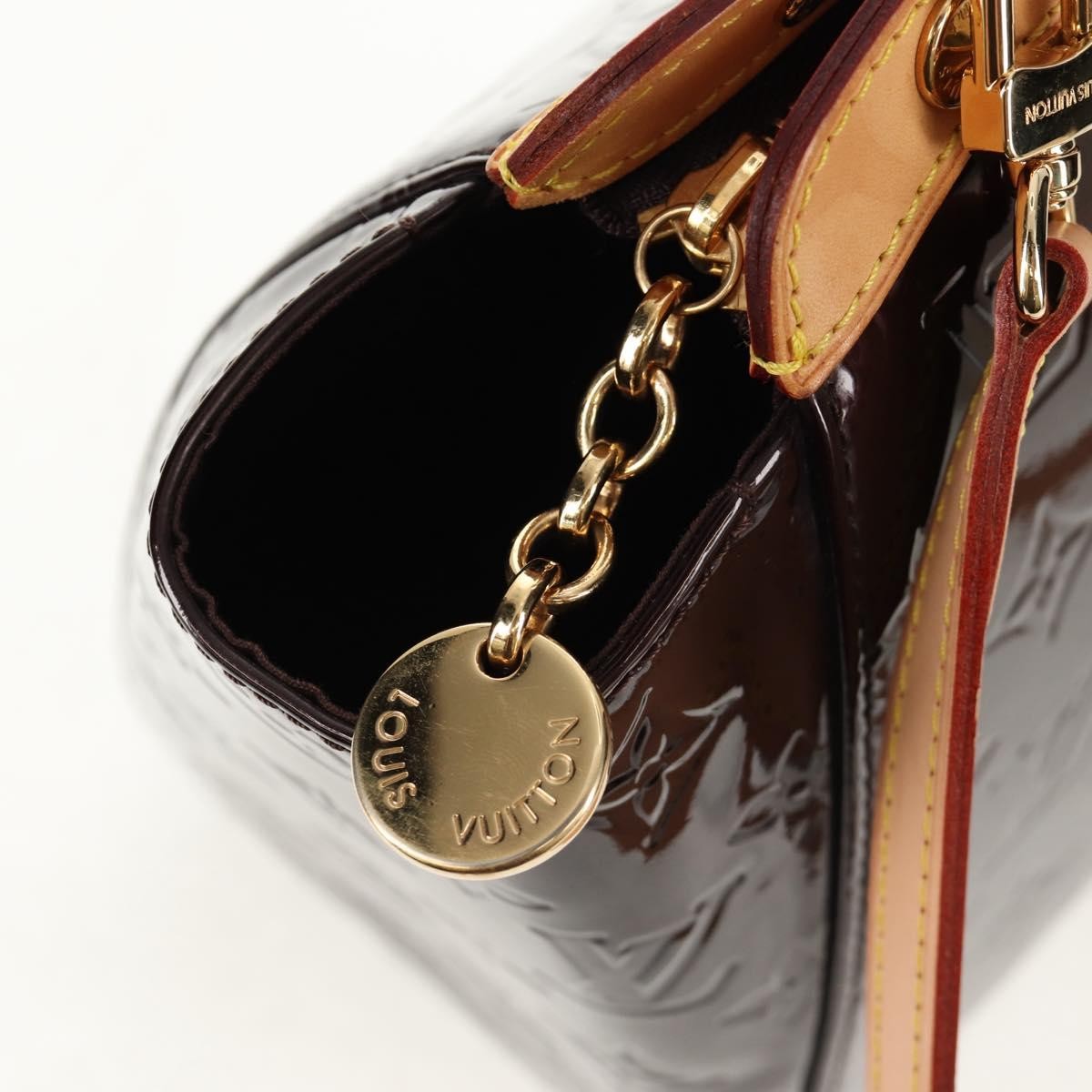 Louis Vuitton Brea Handbag Monogram Vernis Burgundy Patent_Leather Handbag