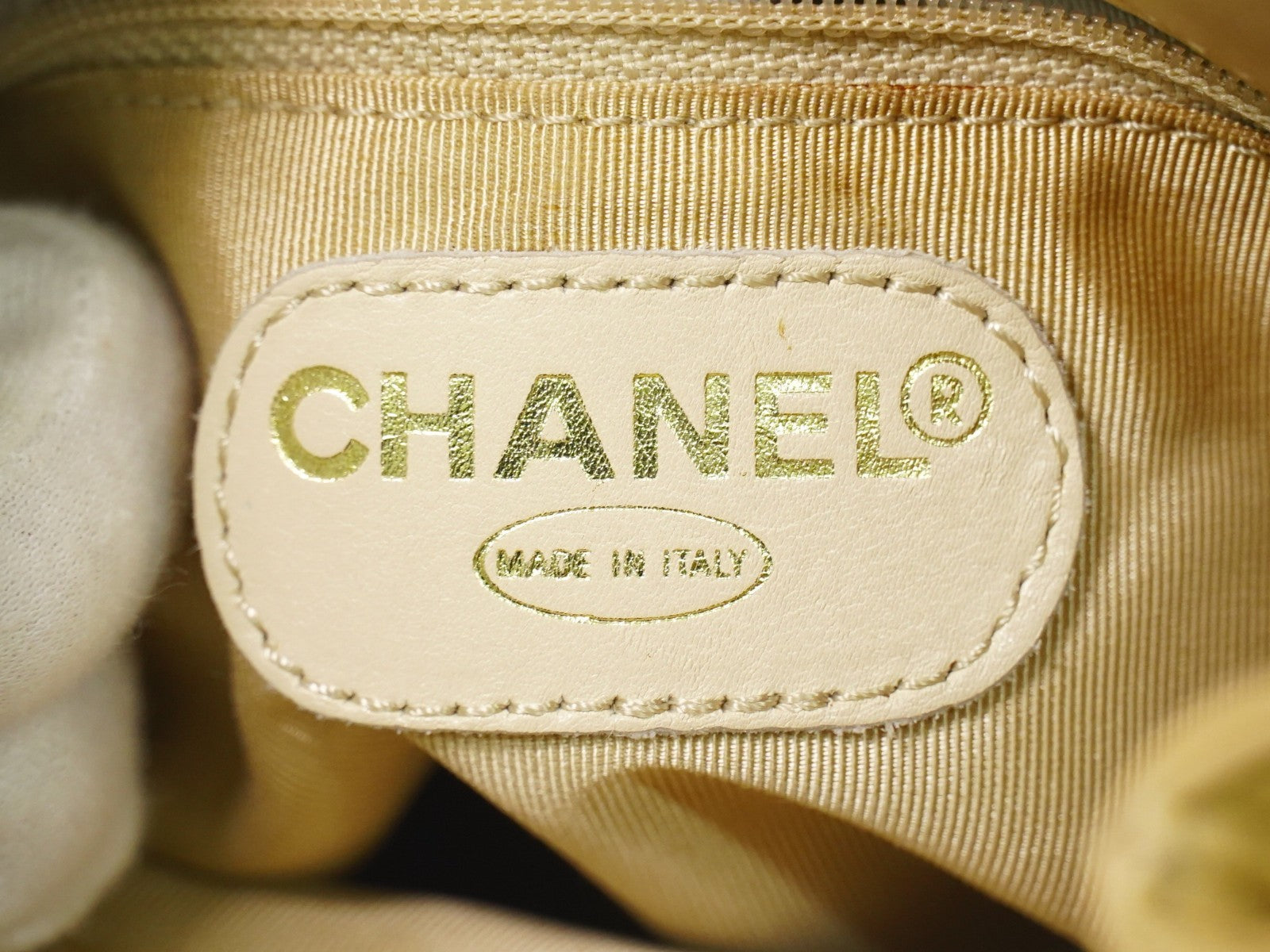 Chanel Vintage Cc Tassel Shoulder Bag Lambskin Beige Leather Shoulder Bag Bag